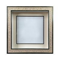 Глубокая рамка 3D - для квиллинга и объемных работ, багет бежево-зеленый с двойным паспарту, 26х26х4,5см, арт. 993517250