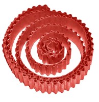 Одноцветные гофро-полоски МГ-09 красный, 12 шт., 10х540 мм, арт. 610912