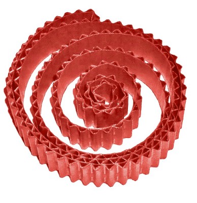 Одноцветные гофро-полоски МГ-09 красный, 12 шт., 10х540 мм, арт. 610912 размер гофрополосок 10х540 мм, количество 12 шт.