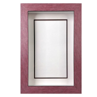 Глубокая рамка 3D - для квиллинга и объемных работ, багет бордо с двойным паспарту, 20х31х4,5см, арт. 992925251