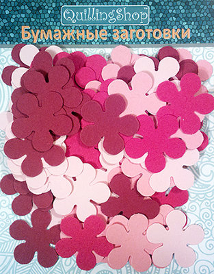 Дырокольные бумажные вырубки &quot;Розовый микс&quot;, 25мм, 100 шт., арт. QS-99M-199-06 Дырокольные бумажные вырубки "Розовый микс", 25мм, 100 шт., арт. QS-99M-199-06. Диаметр цветка - 25 мм, 100 полос. В наборе 100 шт. вырубок. Цвета: 4 оттенка розового. Прекрасное украшение для открыток в квиллинге, скрапбукинге и т.п.