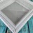 Глубокая рамка 3D - для квиллинга и объемных работ, багет бело-голубой серебристый с двойным паспарту, 25,5х25,5х5см, арт. 996621210