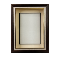 Глубокая рамка 3D - для квиллинга и объемных работ, багет коричнево-бежевый с двойным паспарту, 20,5х27,5х4 см, арт. 992713161