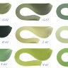 900 полос корейская бумага для квиллинга, зеленый микс, 116гр., ширина 3 мм, арт. 35GMIX03270