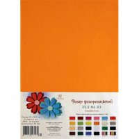 Фетр SOFT, ТЫКВЕННЫЙ, 21*29,7 см, 180г, толщина 1мм, в упак.10 шт., FLT-S1-10