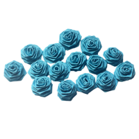 Бумажные цветы "Розочки", цвет голубой, диаметр 20 мм, 15 шт., арт. QS-R-014
