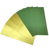 Бумага для изготовления листьев, зеленый  и золотой, 10 шт., 60х170 мм, арт. 5122230150