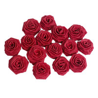 Бумажные цветы "Розочки", цвет красное пламя, диаметр 20 мм, 15 шт., арт. QS-R-001