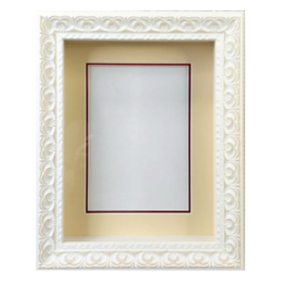 Глубокая рамка 3D - для квиллинга и объемных работ, багет белый молочный с двойным паспарту, 18,5х24,5х3,5 см, арт. 994515281 Глубокая рамка 3D - для квиллинга и объемных работ со стеклом, багет белый молочный с фактурой фигурных завитков.
С двойным съёмным паспарту. 
Артикул. 994515281
Размер по заднему картону 18,5х24,5 см, глубина 3,5 см.
Предназначена для оформления объемных работ.