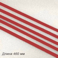 Бумага для контурного квиллинга, цвет красный алый, 8х640 мм, 10 полос, 270 гр., артикул KP27064-13