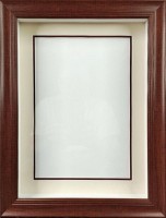 Глубокая рамка 3D - для квиллинга и объемных работ, багет коричневый, с двойным паспарту, 26,5х35,5х5 см, арт. 993516240