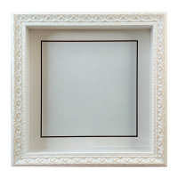 Глубокая рамка 3D - для квиллинга и объемных работ, багет белый молочный с двойным паспарту, 30х30х5см, арт. 992825251