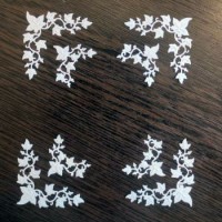 Фигурные бумажные вырубки "Уголки-1", белый, 8 шт., арт. QS-CR1253-01