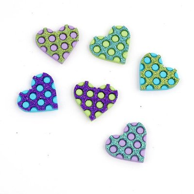 Набор пуговиц &quot;POLKA DOT HEARTS&quot;, 5181 Набор пуговиц "POLKA DOT HEARTS", 5181