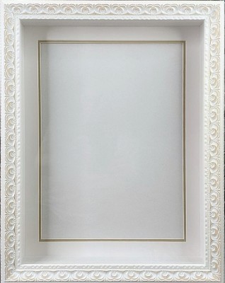 Глубокая рамка 3D - для квиллинга и объемных работ, багет белый молочный с завитками и двойным паспарту, 32х42х5см, арт. 994821301 Глубокая рамка 3D со стеклом и подвесом - для квиллинга и других объемных работ. 
Багет белый молочный с завитками и двойным паспарту, арт. 994821301.
Размер по заднему картону 32х42 см, глубина коробки 5 см.
Вертикальный подвес (легко можно переделать для горизонтального подвешивания).
Предназначена для оформления объемных работ.