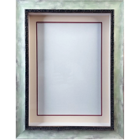 Глубокая рамка 3D - для квиллинга и объемных работ, багет светло-зеленый с темным фигурным ободком, 32х44х5,5см, арт. 993125251