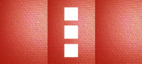 Большие открытки 3 шт., вырубка КВАДРАТ, фетр цвет красный, размер при сложении 155х205мм