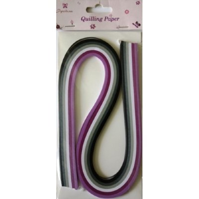 Набор бумаги для квиллинга, 120 полос, 6 цветов, фиолетово-черный, 3 мм по 540 мм, QP0312005 Набор бумаги для квиллинга, 120 полос, 6 цветов, фиолетово-черный, 3 мм по 540 мм, QP0312005