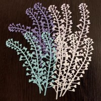 Фигурные бумажные вырубки "ЗИМНИЕ ЛИСТЬЯ-3", 4 цвета, размер 13х3 см, 12 шт., арт. QS-0803