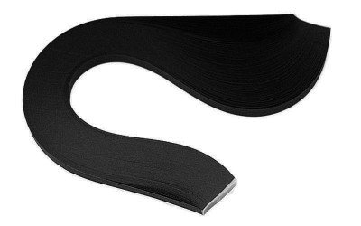 Бумага для квиллинга, черный, ширина 7 мм, 150 полос, 130 гр 150 одноцветных полосок (7х300мм), 130 гр.