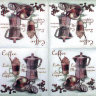 Салфетка для декупажа "Кофейник и кофейные удовольствия", 33х33 см, 2 слоя, арт. SDL-NLF012